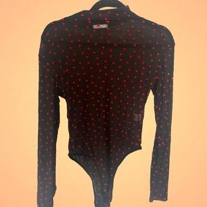 Heart see through top